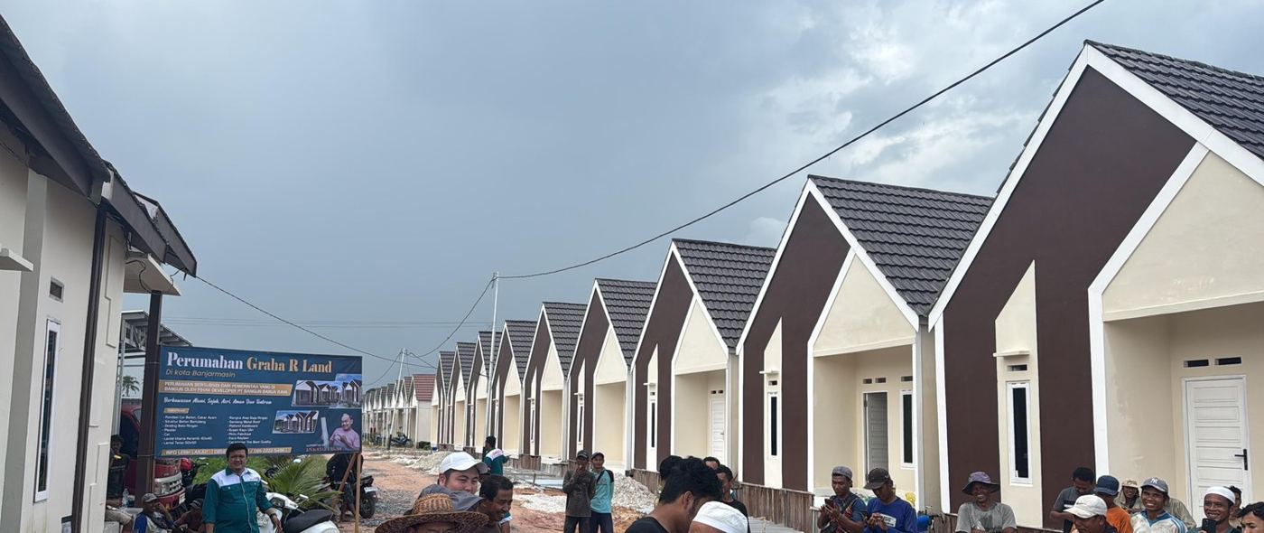 Deretan rumah subsidi Graha R Land di Banjarmasin